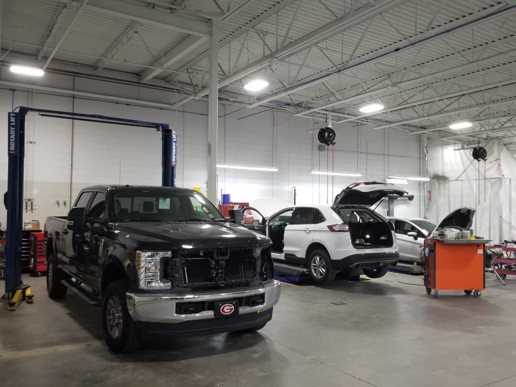 Ford Truck in Athens Collision Center Workshop